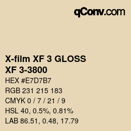 カラーコード: X-film XF 3 GLOSS - XF 3-3800 | qconv.com