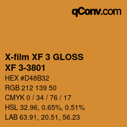 カラーコード: X-film XF 3 GLOSS - XF 3-3801 | qconv.com