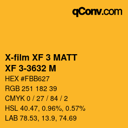 Código de color: X-film XF 3 MATT - XF 3-3632 M | qconv.com