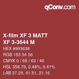 Farbcode: X-film XF 3 MATT - XF 3-3644 M | qconv.com