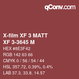 カラーコード: X-film XF 3 MATT - XF 3-3645 M | qconv.com