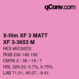 Code couleur: X-film XF 3 MATT - XF 3-3653 M | qconv.com