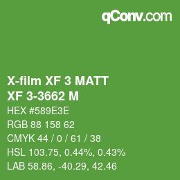 カラーコード: X-film XF 3 MATT - XF 3-3662 M | qconv.com