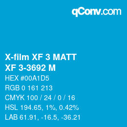 Farbcode: X-film XF 3 MATT - XF 3-3692 M | qconv.com