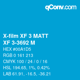 Código de color: X-film XF 3 MATT - XF 3-3692 M | qconv.com