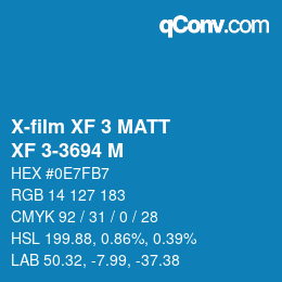 Code couleur: X-film XF 3 MATT - XF 3-3694 M | qconv.com