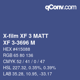 カラーコード: X-film XF 3 MATT - XF 3-3696 M | qconv.com