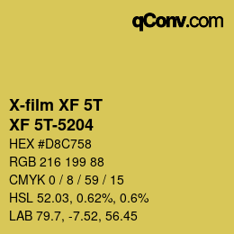 Código de color: X-film XF 5T - XF 5T-5204 | qconv.com