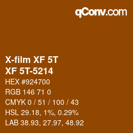 Código de color: X-film XF 5T - XF 5T-5214 | qconv.com