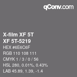 Código de color: X-film XF 5T - XF 5T-5219 | qconv.com