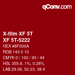 Código de color: X-film XF 5T - XF 5T-5222 | qconv.com