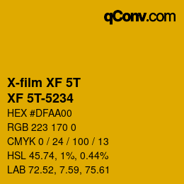 Código de color: X-film XF 5T - XF 5T-5234 | qconv.com