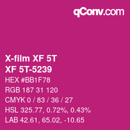 Código de color: X-film XF 5T - XF 5T-5239 | qconv.com