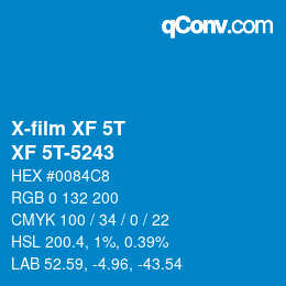 Código de color: X-film XF 5T - XF 5T-5243 | qconv.com