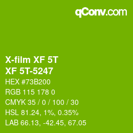 Código de color: X-film XF 5T - XF 5T-5247 | qconv.com