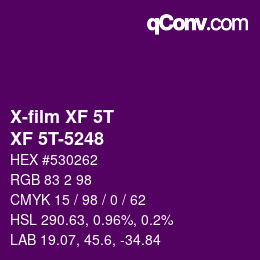 Código de color: X-film XF 5T - XF 5T-5248 | qconv.com