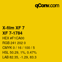 カラーコード: X-film XF 7 - XF 7-1784 | qconv.com