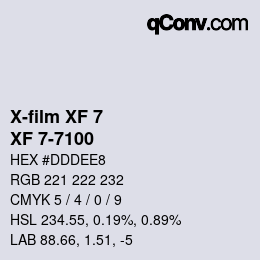 Farbcode: X-film XF 7 - XF 7-7100 | qconv.com