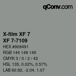 Farbcode: X-film XF 7 - XF 7-7109 | qconv.com