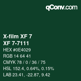 カラーコード: X-film XF 7 - XF 7-7111 | qconv.com