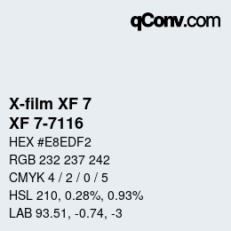 Farbcode: X-film XF 7 - XF 7-7116 | qconv.com