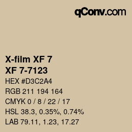 Farbcode: X-film XF 7 - XF 7-7123 | qconv.com