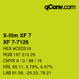Farbcode: X-film XF 7 - XF 7-7126 | qconv.com