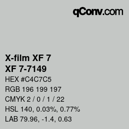 Farbcode: X-film XF 7 - XF 7-7149 | qconv.com