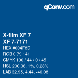 カラーコード: X-film XF 7 - XF 7-7171 | qconv.com