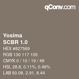 カラーコード: Yosima - SCBR 1.0 | qconv.com
