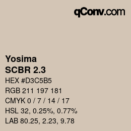 カラーコード: Yosima - SCBR 2.3 | qconv.com