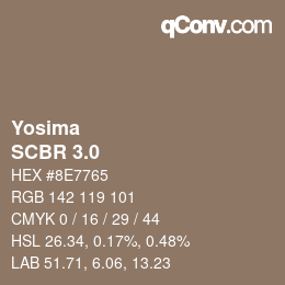 カラーコード: Yosima - SCBR 3.0 | qconv.com