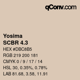 カラーコード: Yosima - SCBR 4.3 | qconv.com