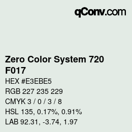 Código de color: Zero Color System 720 - F017 | qconv.com