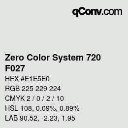 Farbcode: Zero Color System 720 - F027 | qconv.com