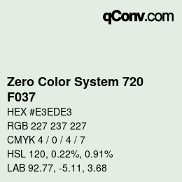 Farbcode: Zero Color System 720 - F037 | qconv.com