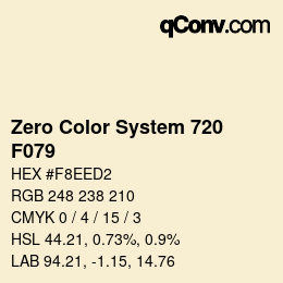 Color code: Zero Color System 720 - F079 | qconv.com