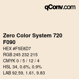 Color code: Zero Color System 720 - F090 | qconv.com