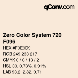 Color code: Zero Color System 720 - F096 | qconv.com