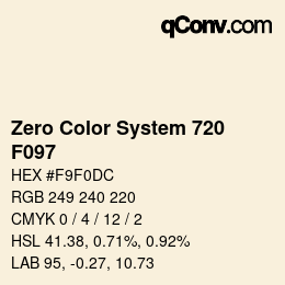 Código de color: Zero Color System 720 - F097 | qconv.com