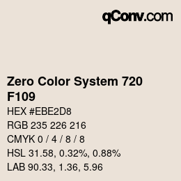 Color code: Zero Color System 720 - F109 | qconv.com