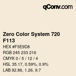 Código de color: Zero Color System 720 - F113 | qconv.com