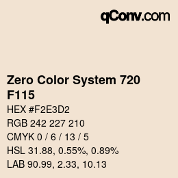 Color code: Zero Color System 720 - F115 | qconv.com