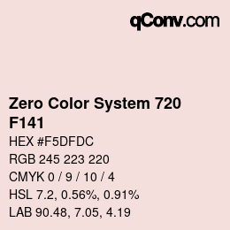 Color code: Zero Color System 720 - F141 | qconv.com