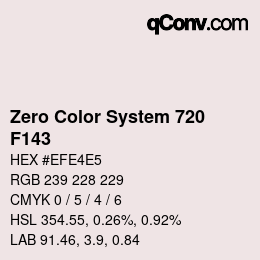 Farbcode: Zero Color System 720 - F143 | qconv.com
