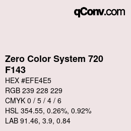 カラーコード: Zero Color System 720 - F143 | qconv.com