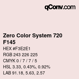 Code couleur: Zero Color System 720 - F145 | qconv.com