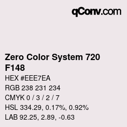 カラーコード: Zero Color System 720 - F148 | qconv.com