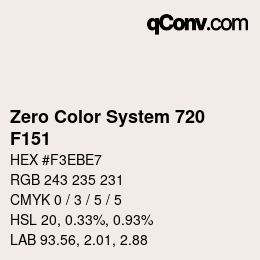 Color code: Zero Color System 720 - F151 | qconv.com