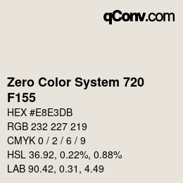 Color code: Zero Color System 720 - F155 | qconv.com